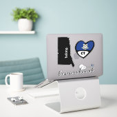 Love Connecticut, 3 Designs, Stickers Die Cut (Ordinateur portable sur le bureau)