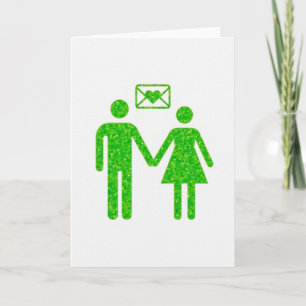 Love Connection Green Sparkle Kaart