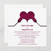 Love Connection USB Wedding Invitation, Fuchsia Kaart (Voorkant / Achterkant)