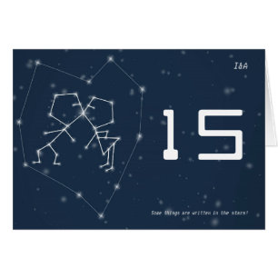 Love Constellation Table Number Card