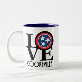 LOVE Cookeville Tennessee 11oz Tweekleurige Koffiemok