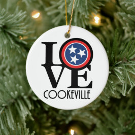 LOVE Cookeville Tennessee Keramisch Ornament
