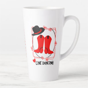 Love Country Line Dansant Cute Personalized Latte Mok