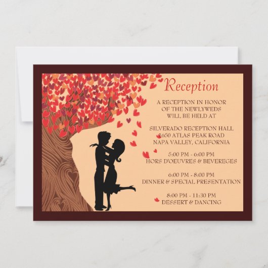 Love Couple Coeurs en chute Carte de réception en (Devant)