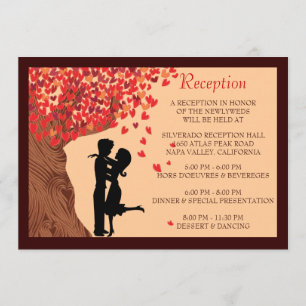 Love Couple Coeurs en chute Carte de réception en