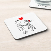 Love Couple Dessous de verre (Côté gauche)