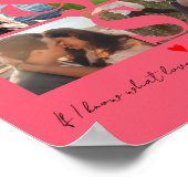 Love Couples Gifts Pas getrouwd Gift Photo Collage Poster (Hoek)