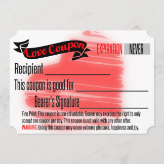 Love Coupon BLANK Kaart