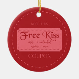 Love coupon keramisch ornament
