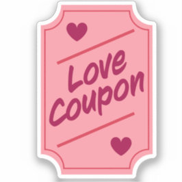 Love coupon sticker