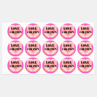 Love Coupon Stickers Multiple