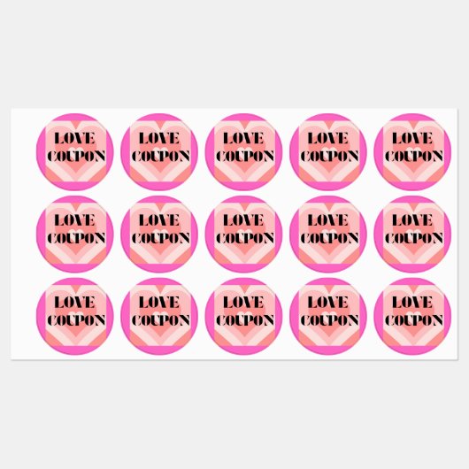 Love Coupon Stickers Multiple (Feuille)