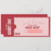 Love Coupon Valentine's Day Card Kaart (Voorkant / Achterkant)