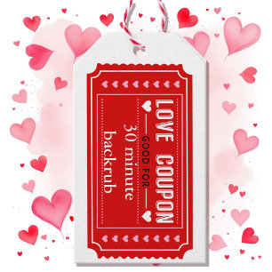 Love Coupons Valentijnsdag Fun Vul het Leeg in Cadeaulabel
