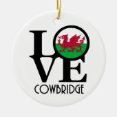 LOVE Cowbridge Wales Keramisch Ornament (Voorkant)