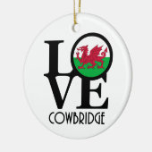 LOVE Cowbridge Wales Keramisch Ornament (Links)