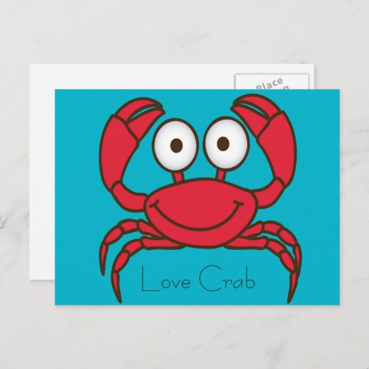 Love Crab Briefkaart (Voorkant / Achterkant)