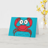 Love Crab Wenskaart Kaart (Gele Bloem)