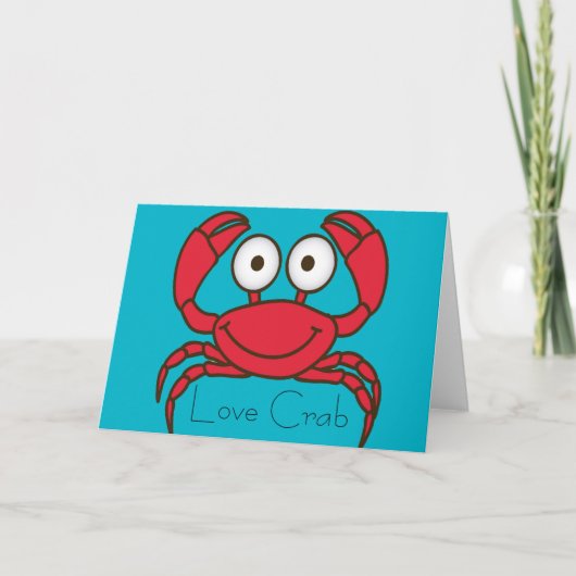 Love Crab Wenskaart Kaart (Voorkant)