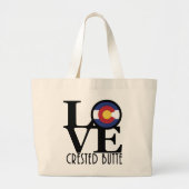 LOVE Crested Butte Grote Tote Bag (Voorkant)