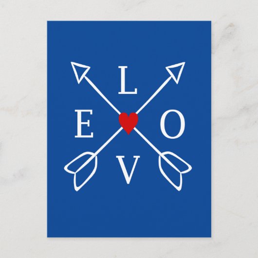Love Crossed Arrows Briefkaart (Voorkant)