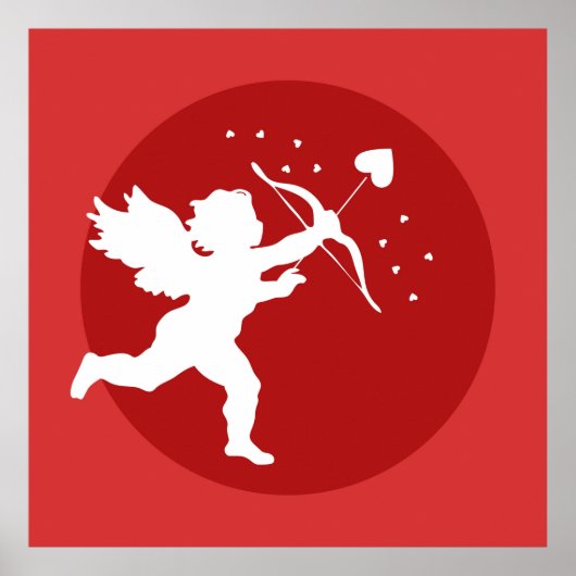 Love Cupid Illustration Poster (Voorkant)