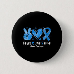 Love Cure Blue Ribbon Ataxie Bewustzijn Ronde Button 5,7 Cm