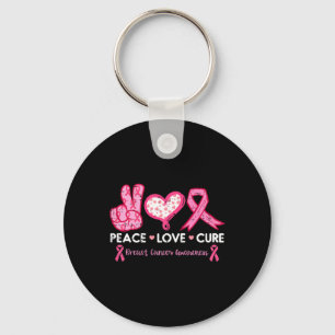 Love Cure Borstkanker Bewustzijn Fight Survivor Sleutelhanger