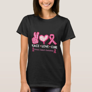 Love Cure Borstkanker Bewustzijn Fight Survivor T-shirt