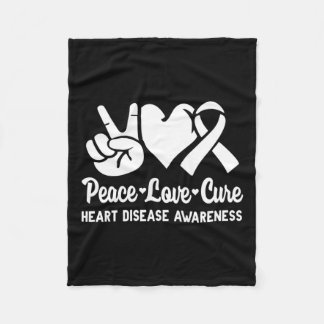 Love Cure Go Red American Heart Disease Bewustzijn Fleece Deken