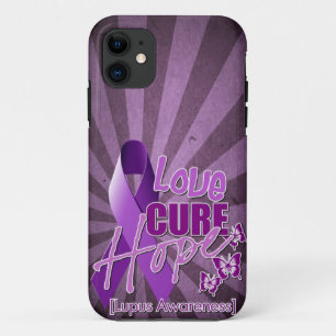 Love, Cure, Hope [lupus awareness] iPhone 11 Hoesje