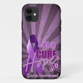 Love, Cure, Hope [lupus awareness] iPhone 11 Hoesje