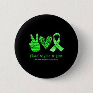 Love Cure Nierziekte Bewustzijn 3 Ronde Button 5,7 Cm