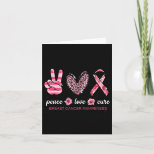 Love Cure Pink Ribbon Borstkanker Bewustzijn 2 Kaart