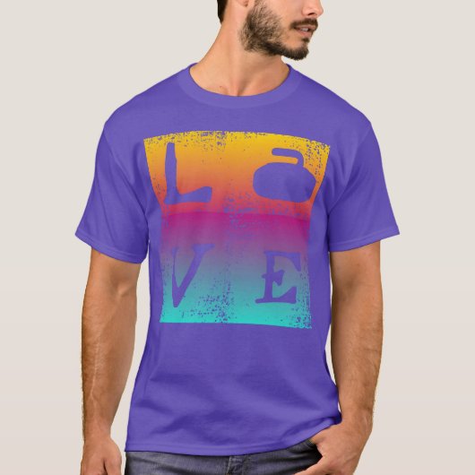 Love curling vintage t-shirt (Voorkant)