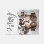 Love Custom Dog Photo Collage Fleece Deken (Voorkant (Horizontaal))