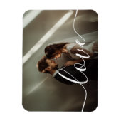 'Love' Custom paar foto Magneet (Verticaal)