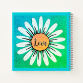 LOVE Cute Daisy Flower Notitieboek (Achterkant)