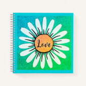 LOVE Cute Daisy Flower Notitieboek (Voorkant)