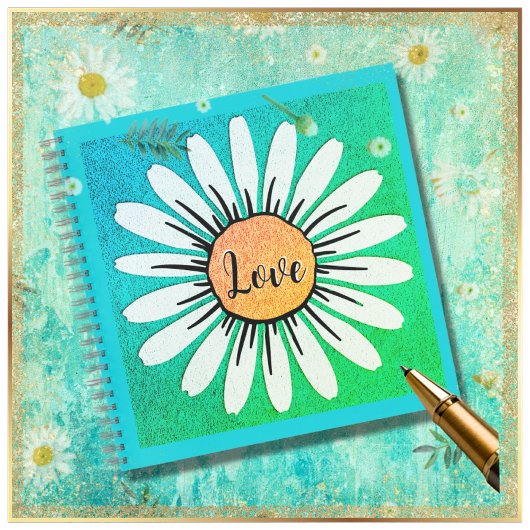 LOVE Cute Daisy Flower Notitieboek
