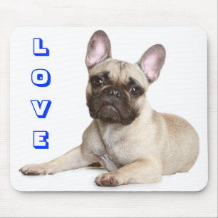 Love Cute French Bulldog Puppy Dog Mousepad Muismat