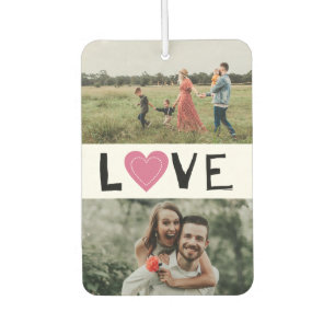 Love Cute Hearts 2 Photo Collage Voeg je eigen fot Luchtverfrisser