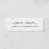 Love Cute Pink Heart Pattern Mini Visitekaartje (Achterkant)