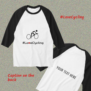 Love Cycling et texte sur le dos cycliste T-Shirt