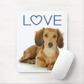 Love Dachshund Puppy Dog Computer Mousepad Muismat (Met muis)