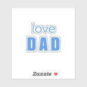 Love Dad Baby Boy Sticker (Feuille)