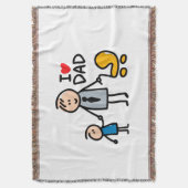 Love Dad Deken (Voorkant Verticaal)