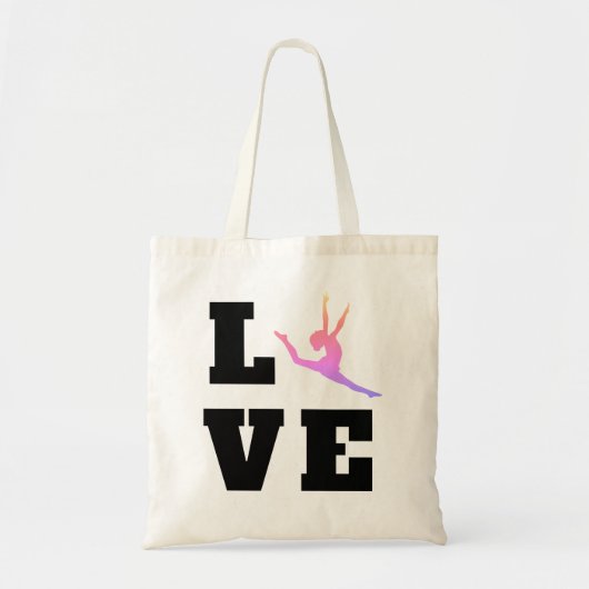 Love Dance | Colorful Dancer Tote Bag (Voorkant)