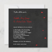 Love Dance - Wedding Invitation - square Kaart (Achterkant)