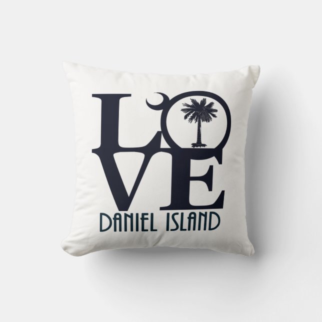 LOVE Daniel Island South Carolina Kussen (Voorkant)